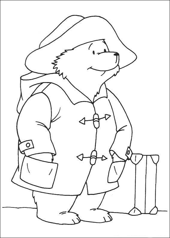 Plansa de colorat cu Ursul Paddington 22 15